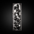 Black and White Stones, Minimalist Rock Art, Rustic Home Decor, Natural Texture Print, Modern Zen Wall Art, Framed Canvas Print