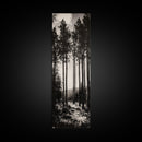 Black White Forest, Minimalist Wall Art, Monochrome Nature Print, Wooded Landscape, Moody Tree Art, Modern Home, Framed Canvas Print