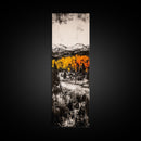 Autumn Forest, Mountain Landscape, Rustic Wall Art, Canvas Print, Fall Home Decor, Cozy Cabin Artwork, Nature Painting, Earthy Wall Accent