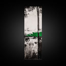 Abstract Lines, Modern Minimalist, Monochrome Art, Canvas Print, Geometric Wall Art, Black White Green, Contemporary Home Decor