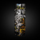 Flowing River Scene, Nature Photography, Tranquil Landscape Art, Framed Canvas Print, Cabin Wall Decor, Rustic Home Artwork, Autumn Theme