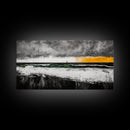 Storm Lighthouse, Ocean, Waves, Framed Canvas Print, Moody Coastal Art, Nautical Wall Decor, Minimalist Beach Art, Dramatic Seascape Art