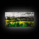 Vibrant Hills, Greenery Landscape, Abstract Painting, Canvas Print, Modern Wall Art, Eclectic Home Decor, Bold Color Palette, Unique Art