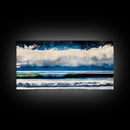 Ocean Waves, Abstract Seascape, Coastal Art, Large Wall Decor, Blue Wall Art, Modern Painting, Beach House, Canvas Print