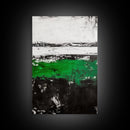 Green Horizon, Abstract Landscape, Contemporary Painting, Bold Nature Art, Modern Home Wall Decor, Unique Artwork, Canvas Print