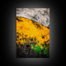 Golden Hills, Abstract Landscape, Earthy Tones, Autumn Wall Art, Warm Color Palette, Nature Inspired, Living Room Art, Framed Canvas Print