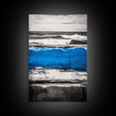 Rolling Waves, Beach Sunset, Blue Ocean, Canvas Print, Coastal Wall Art, Living Room Decor, Nautical Painting, Modern Seascape