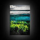Ocean Landscape Art, Coastal Wall Print, Beach House Decor, Nature Inspired Art, Living Room Art, Minimalist Seascape, Framed Canvas Print