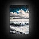 Ocean Wave Art, Seascape Print, Coastal Wall Decor, Seaside Art, Nautical Home Aesthetic, Beach House Wall Print, Framed Canvas Print