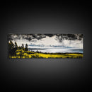 Scenic Overlook, Serene Bay, Landscape Art, Framed Canvas Print, Nature Wall Art, Home Office Decor, Modern Rustic, Coastal View