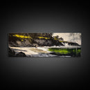 Hidden Cove, Green Waters, Peaceful Beach Scene, Canvas Print, Coastal Landscape Art, Office Wall Art, Tranquil Home Decor