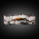 Crashing Waves, Lobster Art, Coastal Abstract, Canvas Print, Nautical Home Decor, Seafood Kitchen Art, Beach House Wall Art