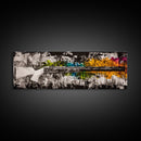 Colorful Rifle, Gun Art, Abstract Firearm Painting, Modern Wall Art, Man Cave Decor, Bold Art, Framed Canvas Print, Unique Gift