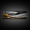 Desert Canyon, Black and White Landscape, Rustic Western Art, Framed Canvas Print, Fall Wall Art, Nature Photography Style
