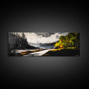 Forest Path, Beach View, Mountain Landscape, Framed Canvas Print, Wilderness Art, Nature Painting, Living Room Wall Art, Rustic Home Decor