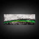 Bold Green Landscape, Abstract Horizon Art, Contemporary Nature Painting, Earthy Wall Decor, Office Wall Art, Framed Canvas Print