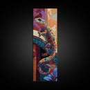 Gecko Art, Colorful Lizard, Desert Wall, Framed Canvas Print, vibrant reptile painting, boho wildlife wall decor, eclectic living room accent