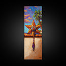 Star Sunset, Fiesta, Palm - Canvas Print Mexican star art, vibrant outdoor wall decor, rustic fiesta painting, patio or entryway accent
