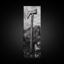 Rustic Axe Decor, Woodsy Cabin Vibes, Nature Photography, Masculine Art, Framed Canvas Print, Man Cave Decor, Garage Wall Art