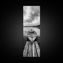 Rowboat Reflection, Still Water, Lake Life, Canvas Print, Rustic Cabin Wall Art, Nature Photography, Bedroom Art, Den Lakehouse Decor