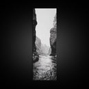 Canyon River, Rugged Passage, Rock Formations, Canvas Print, Nature Explorer Decor, Living Room or Cabin Rustic Wall Art, Bathroom Art