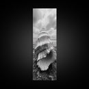 Shell Closeup, Ocean Texture, Natural Spiral, Minimalist Shell, Seashell Photography Framed Canvas Print, Coastal Kitchen Wall Art