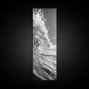 Curling Wave, Ocean Spray, Coastal Energy, Canvas Print, Surf Wall Art, Beach House Decor, Modern Minimalist Ocean Photography