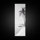 Coastal Palm Trees, Tropical Minimalist Print, Modern Beach Decor, Neutral Wall Art, Framed Canvas Print, Dining Room Summer Vibe