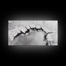 Aerial Desert, Cracked Earth, Modern Texture, Abstract Terrain, Canvas Print, Office Wall Art, Earth Tones, Contemporary Natural Art