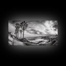 Palm Coast, Coastal Path, Ocean View, Scenic Walk, Canvas Print, California Beach Art, Entryway Decor, Tropical Landscape, Office Decor