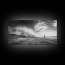 Desert Storm, Solitude Photography, Dramatic Landscape Art, Wind and Sand Scene, Canvas Print, Modern Living Room or Office Wall Art