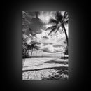 Beach Volleyball, Palm Trees, Island Sport, Canvas Print, Tropical Wall Art, Game Room Decor, Coastal Fitness Photography