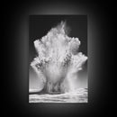 Ocean Splash, Water Explosion, Sea Power, Canvas Print, Bathroom Wall Art, Black and White Abstract Art, Coastal Modern Decor