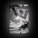 Sunlit Beach, Boho Tapestry, Relaxed Seaside, Canvas Print, Tropical Wall Art, Vacation Home Decor, Modern Boho Vibes, Beach House Wall Decor