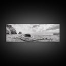 Coastal Rope, Windswept Bluff, Seaside Grass, Framed Canvas Print, Beach House Art, Nautical Decor, Neutral Living Room Style