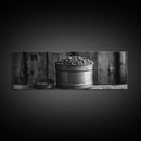 Rustic Bean Bucket, Farmhouse Kitchen, Country Decor, Autumn Wall Art, Framed Canvas Print, Rustic Style, Cozy Kitchen Wall Art