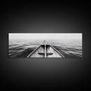 Canoe View, Open Water, Ocean Drift, Paddleboat Scene, Canvas Print, adventure wall art, rustic lake house decor, minimalist travel photo