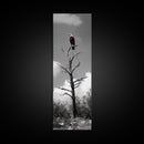 Lone Eagle, Tree Perch, Wild Raptor, Fierce Freedom, Canvas Print, Rustic Wildlife Wall Art, Cabin Lodge Decor, Dramatic Nature Scene