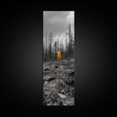 Lone Sprout, Forest Renewal, Emotional Nature Scene, Moody Landscape Art, Framed Canvas Print, Autumn Wall Decor, Rustic Nature Style
