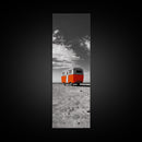 Coastal Camper Van, Beach Road Trip Art, Travel Lover Gift, Framed Canvas Print, Minimalist Seaside Decor, Van Life Wall Art, Entryway Art