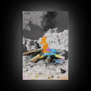 Psychedelic Fire, Abstract Flame, Desert Art, Canvas Print, Surreal Wall Decor, Boho Style, Dorm Wall Art, Trippy Nature Art