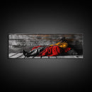 Cowboy Resting, Rustic Cabin Scene, Western Americana, Framed Canvas Print, Fall Wall Art, Bedroom or Study Western Style Decor