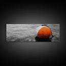 Orange Buoy Water, Minimal Marine Still Life, Nautical Photography, Ocean Vibe, Canvas Print, Bathroom Wall Art, Coastal Industrial Decor
