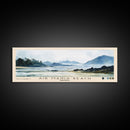 Air Manis Beach, Indonesia Watercolor Beach Print, Vacation Gift, Indonesia Wall Art, Framed Canvas Print, Framed Beach Painting