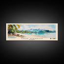 Anse Marron, Seychelles Watercolor Print, Vacation Gift, Seychelles Wall Art, Beach Painting, Beach Decor, Large Wall Art, Wood Frame Art