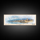 Antibes, France Watercolor Print, Vacation Gift, France Wall Art, Beach Painting, Beach Decor, Large Wall Art, Wood Frame Art