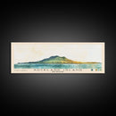 Auckland Island, New Zealand Watercolor Print, Vacation Gift, New Zealand Wall Art, Beach Painting, Beach Decor, Large Wall Art, Wood Frame Art