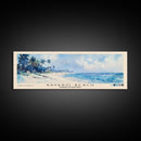 Bávaro Beach, Dominican Republic Watercolor Beach Print, Vacation Gift, Dominican Republic Wall Art, Framed Canvas Print, Framed Beach Painting