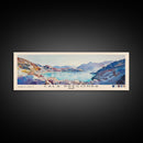 Cala Pregonda, Spain Watercolor Print, Vacation Gift, Spain Wall Art, Beach Painting, Beach Decor, Large Wall Art, Wood Frame Art