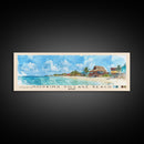 Hopkins Village Beach, Belize Watercolor Beach Print, Vacation Gift, Belize Wall Art, Framed Canvas Print, Framed Beach Painting